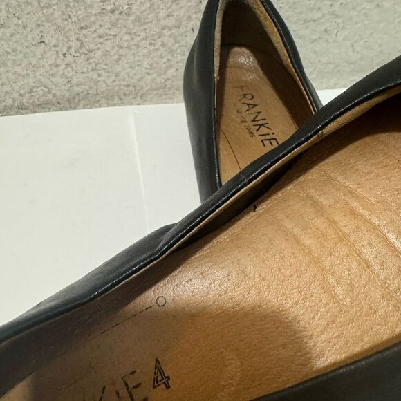 Frankie 4 Saving Soles Shoes Womens 9 Gianna Black Leather Ballet Flats - Picture 5 of 12